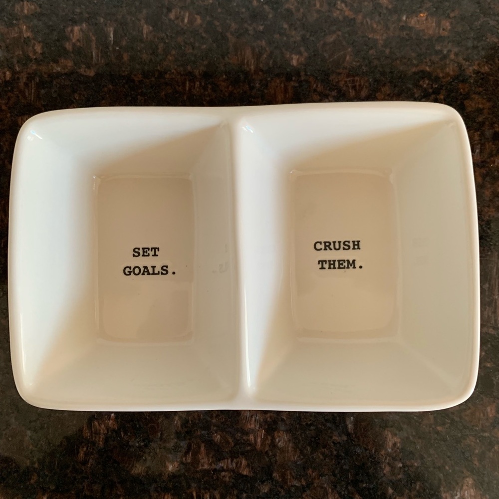 Rae Dunn Set Goals, Crush Them Tray new